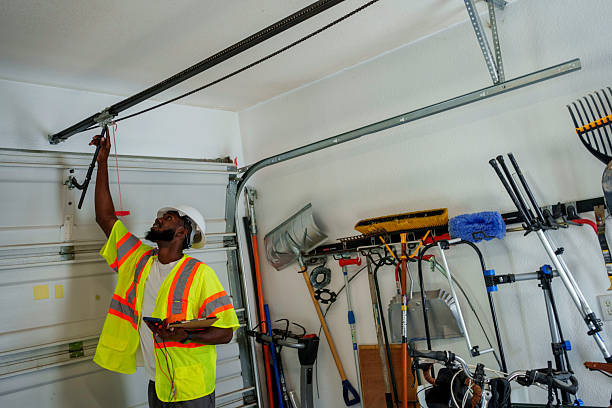 Professional Garage Door technician working in Cutler, CA